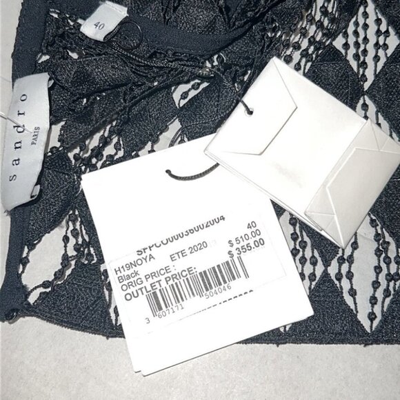 Sandro Noya wrap-effect macramé lace-paneled crepe jumpsuit EUR 40. US L (12-14) - Picture 12 of 15